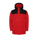 Chaqueta acolchada infantil de poliéster con puños elásticos Roly color rojo