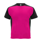 Camiseta sport bicolor para niños manga corta 140 g/m2 Roly Bugatti color fucsia