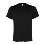 Camiseta deportiva de poliéster reciclado de hombre 100 g/m2 Roly color negro