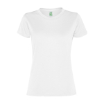 Camiseta deportiva de poliéster reciclado de mujer 100 g/m2 Roly color blanco