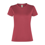 Camiseta deportiva de poliéster reciclado de mujer 100 g/m2 Roly color rojo desaturado