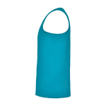 Chaleco deportivo para hombre técnico de poliéster 140 g/m2 Roly color turquesa vista lateral