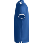 Polo de poliéster de manga corta para hombre bicolor 140 g/m2 Roly color azul real vista lateral