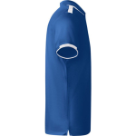 Polo de poliéster de manga corta para hombre bicolor 140 g/m2 Roly color azul real segunda vista lateral