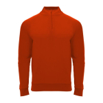 Jersey deportivo con media cremallera de poliéster 200 g/m2 Roly color rojo