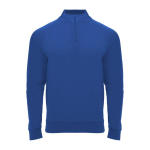 Jersey deportivo con media cremallera de poliéster 200 g/m2 Roly color azul real
