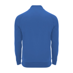 Jersey deportivo con media cremallera de poliéster 200 g/m2 Roly color azul real segunda vista trasera