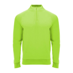 Jersey deportivo con media cremallera de poliéster 200 g/m2 Roly color verde lima