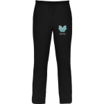 Pantalón de algodón y poliéster regular fit unisex 280 g/m2 Roly color negro vista impresión serigrafía