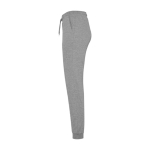 Pantalón deportivo de algodón y poliéster de mujer 280 g/m2 Roly color gris claro jaspeado vista lateral