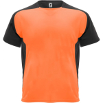 Camiseta deportiva unisex en manga corta de poliéster 140 g/m2 Roly color naranja