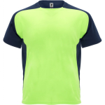 Camiseta deportiva unisex en manga corta de poliéster 140 g/m2 Roly color verde lima