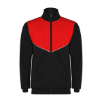 Chándal unisex de poliéster bicolor con colores a juego 225 g/m2 Roly color rojo
