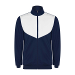 Chándal unisex de poliéster bicolor con colores a juego 225 g/m2 Roly color blanco