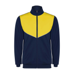 Chándal unisex de poliéster bicolor con colores a juego 225 g/m2 Roly color amarillo