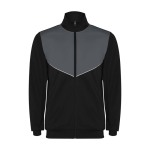 Chándal unisex de poliéster bicolor con colores a juego 225 g/m2 Roly color gris oscuro