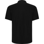 Polo piqué de algodón y poliéster con bolsillo unisex 190 g/m2 Roly color negro segunda vista trasera