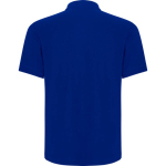 Polo piqué de algodón y poliéster con bolsillo unisex 190 g/m2 Roly color azul segunda vista trasera