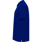 Polo piqué de algodón y poliéster con bolsillo unisex 190 g/m2 Roly color azul vista lateral