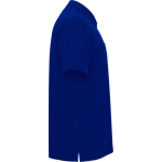 Polo piqué de algodón y poliéster con bolsillo unisex 190 g/m2 Roly color azul segunda vista lateral