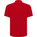 Polo piqué de algodón y poliéster con bolsillo unisex 190 g/m2 Roly color rojo segunda vista trasera