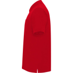 Polo piqué de algodón y poliéster con bolsillo unisex 190 g/m2 Roly color rojo vista lateral