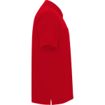 Polo piqué de algodón y poliéster con bolsillo unisex 190 g/m2 Roly color rojo segunda vista lateral