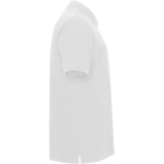 Polo piqué de algodón y poliéster con bolsillo unisex 190 g/m2 Roly color blanco segunda vista lateral