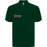 Polo piqué de algodón y poliéster con bolsillo unisex 190 g/m2 Roly color verde botella vista impresión serigrafía