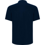 Polo piqué de algodón y poliéster con bolsillo unisex 190 g/m2 Roly color azul marino segunda vista trasera