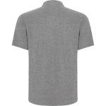 Polo piqué de algodón y poliéster con bolsillo unisex 190 g/m2 Roly color gris claro jaspeado segunda vista trasera