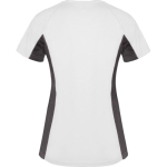 Camiseta deportiva de poliéster para mujer bicolor 140 g/m2 Roly color blanco segunda vista trasera