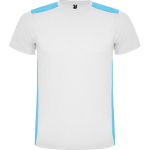Camiseta deportiva unisex de poliéster en manga corta 130 g/m2 Roly color blanco