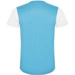 Camiseta deportiva unisex de poliéster en manga corta 130 g/m2 Roly color blanco segunda vista trasera