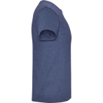 Camiseta jaspeada de algodón y poliéster para hombre 150 g/m2 Roly color azul jaspeado segunda vista lateral
