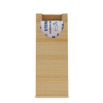 Estuche de bambú con 10 tiritas para primeros auxilios color natural segunda vista