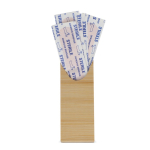 Estuche de bambú con 10 tiritas para primeros auxilios color natural cuarta vista