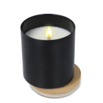 Vela de cera vegetal en tarro de aluminio reciclado metalizado color negro segunda vista