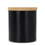 Vela de cera vegetal en tarro de aluminio reciclado metalizado color negro cuarta vista