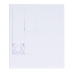 Rompecabezas de plástico reciclado deslizante tamaño compacto color blanco segunda vista