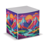 Cubo de notas de 840 hojas lisas con certificación FSC 10x10x10cm