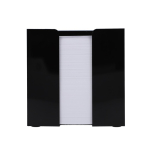 Cubo de notas de 800 hojas lisas FSC en caja de cubo 10x10x10cm color negro segunda vista