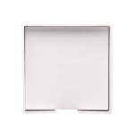 Cubo de notas de 800 hojas lisas FSC en caja de cubo 10x10x10cm color blanco sexta vista