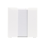 Cubo de notas de 800 hojas lisas FSC en caja con compartimientos color blanco segunda vista