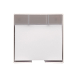 Cubo de notas de 800 hojas lisas FSC en caja con compartimientos color blanco sexta vista