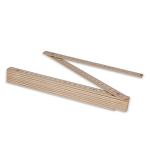 Regla de madera natural plegable con recubrimiento de acero inox 2M color madera segunda vista