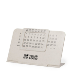 Calendario perpetuo hecho de caña de trigo con soporte plegable vista principal