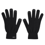 Guantes táctiles para adultos de suave poliéster RPET talla única color negro primera vista