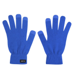 Guantes táctiles para adultos de suave poliéster RPET talla única color azul primera vista