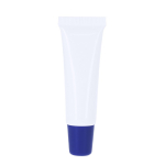 Bálsamo labial en formato crema en tubo blanco con tapón a color SPF15 color azul primera vista